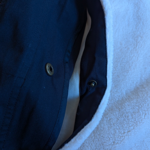 Garnet Hill Black Cream 2-in-1 Sherpa Lined Winter Coat - Picture 7 of 9